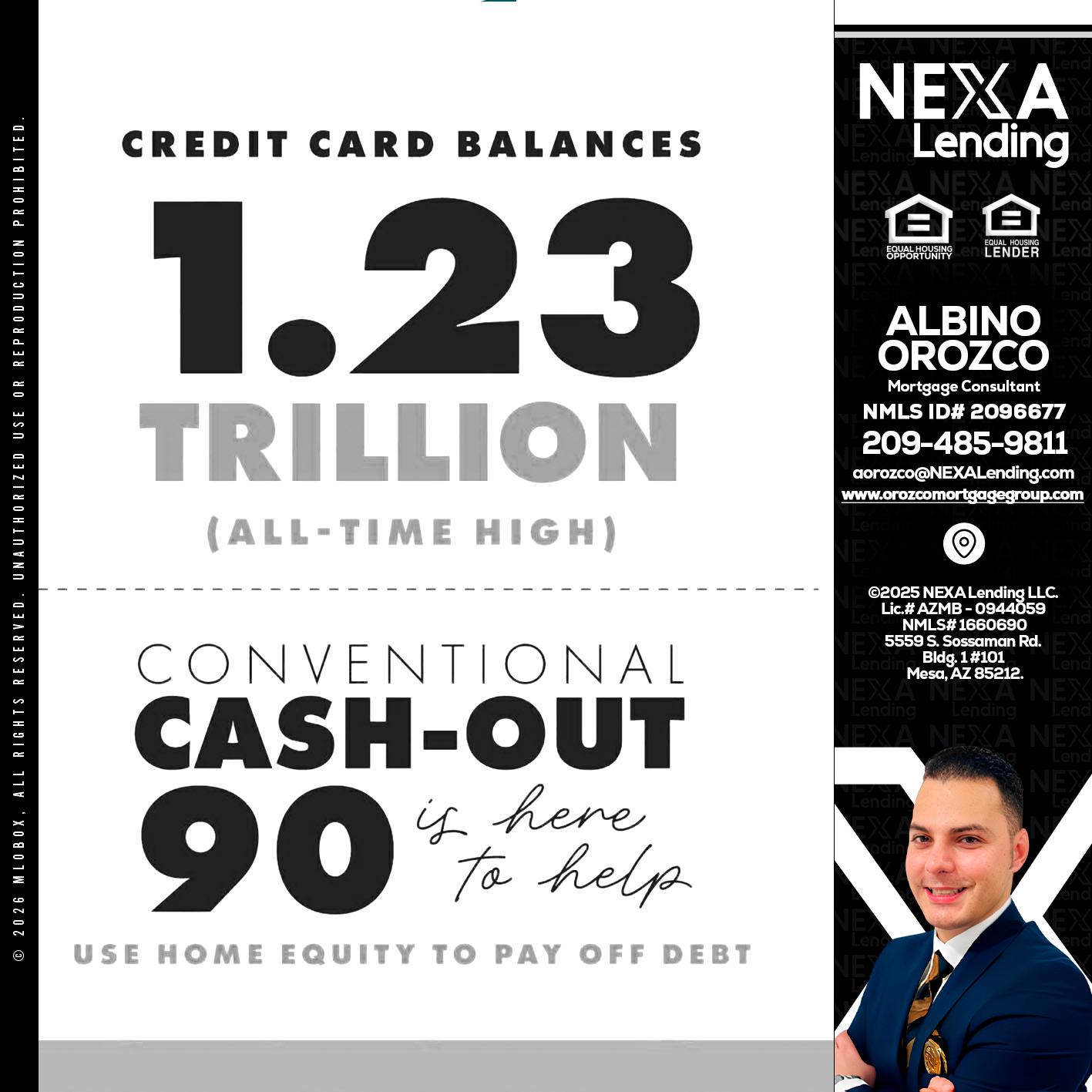 CREDIT CARD BALANCE - Albino Orozco -Mortgage Consultant
