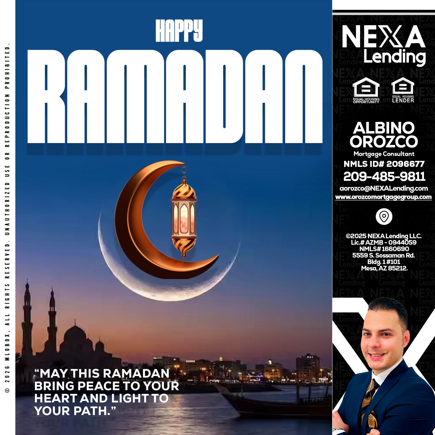 RAMADAN - Albino Orozco -Mortgage Consultant
