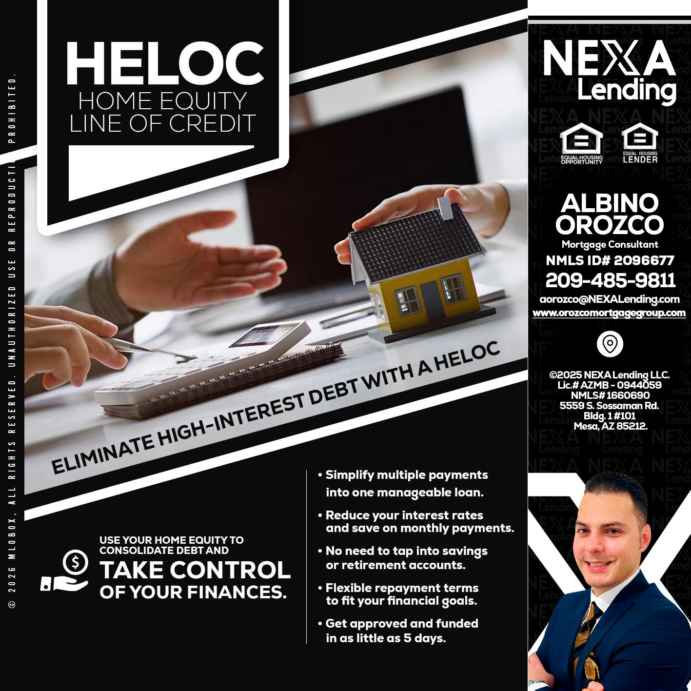 HELOC - Albino Orozco -Mortgage Consultant