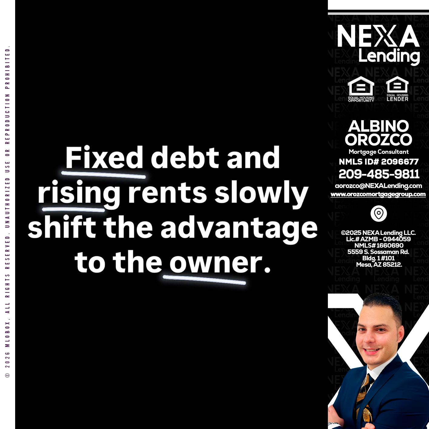 FIXED DEBT - Albino Orozco -Mortgage Consultant