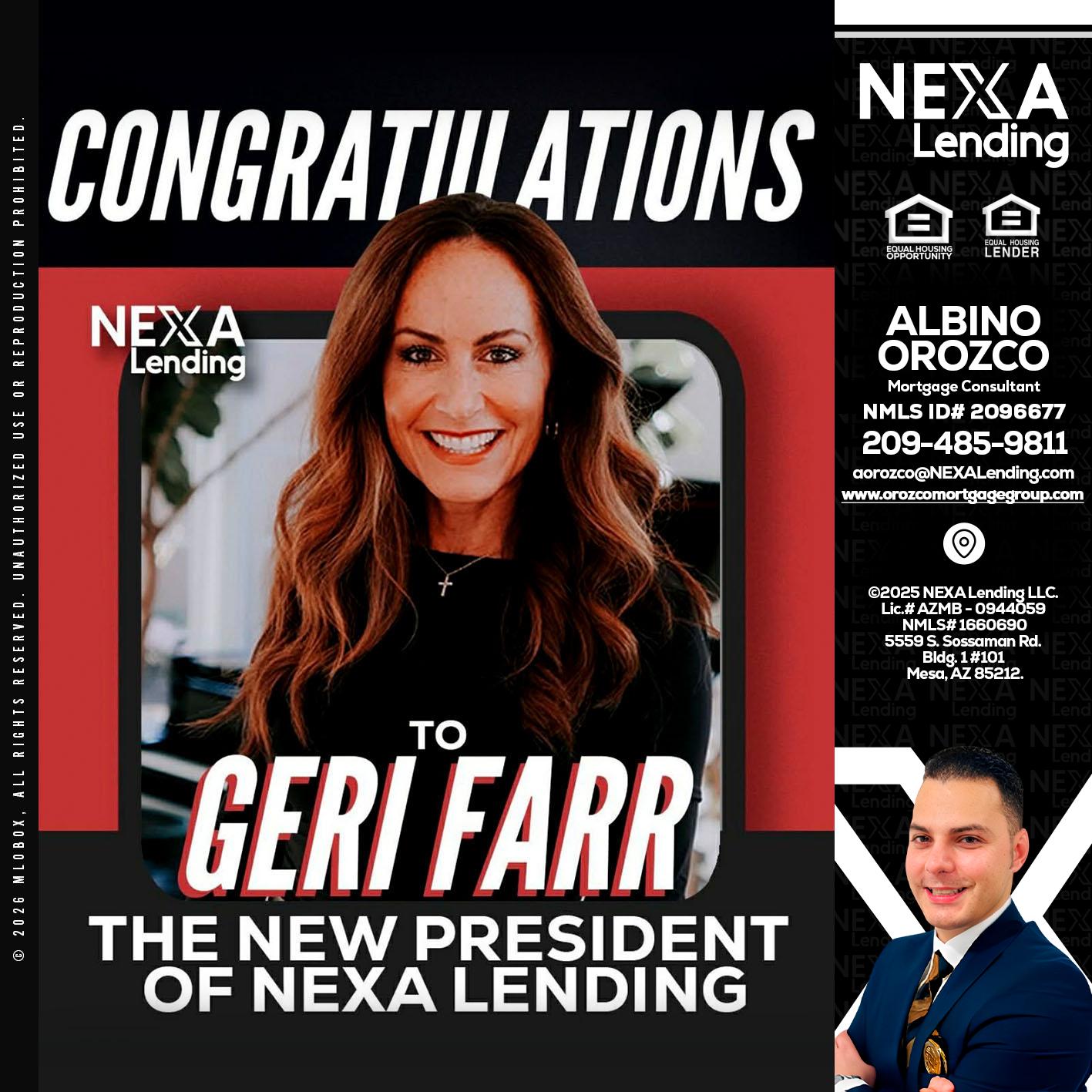 CONGRATULATIONS - Albino Orozco -Mortgage Consultant