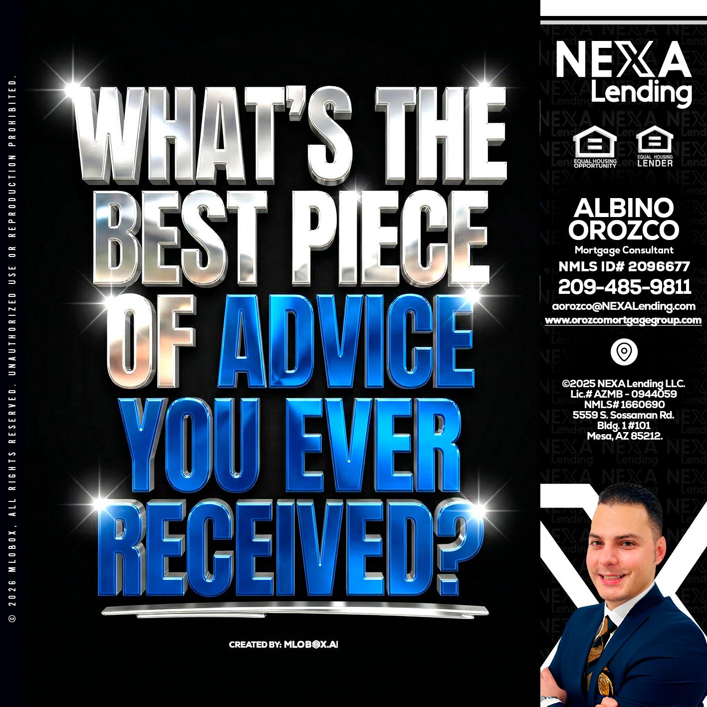 WHATS THE BEST - Albino Orozco -Mortgage Consultant