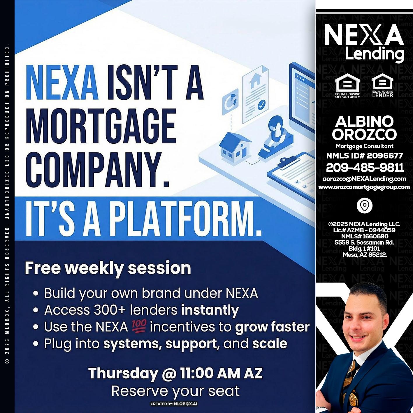 NEXA ISNT - Albino Orozco -Mortgage Consultant