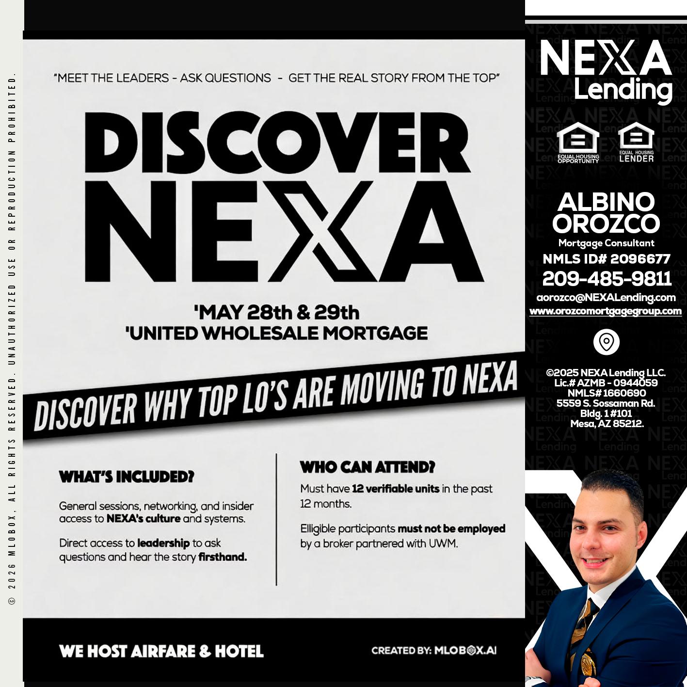 DISCOVER NEXA - Albino Orozco -Mortgage Consultant
