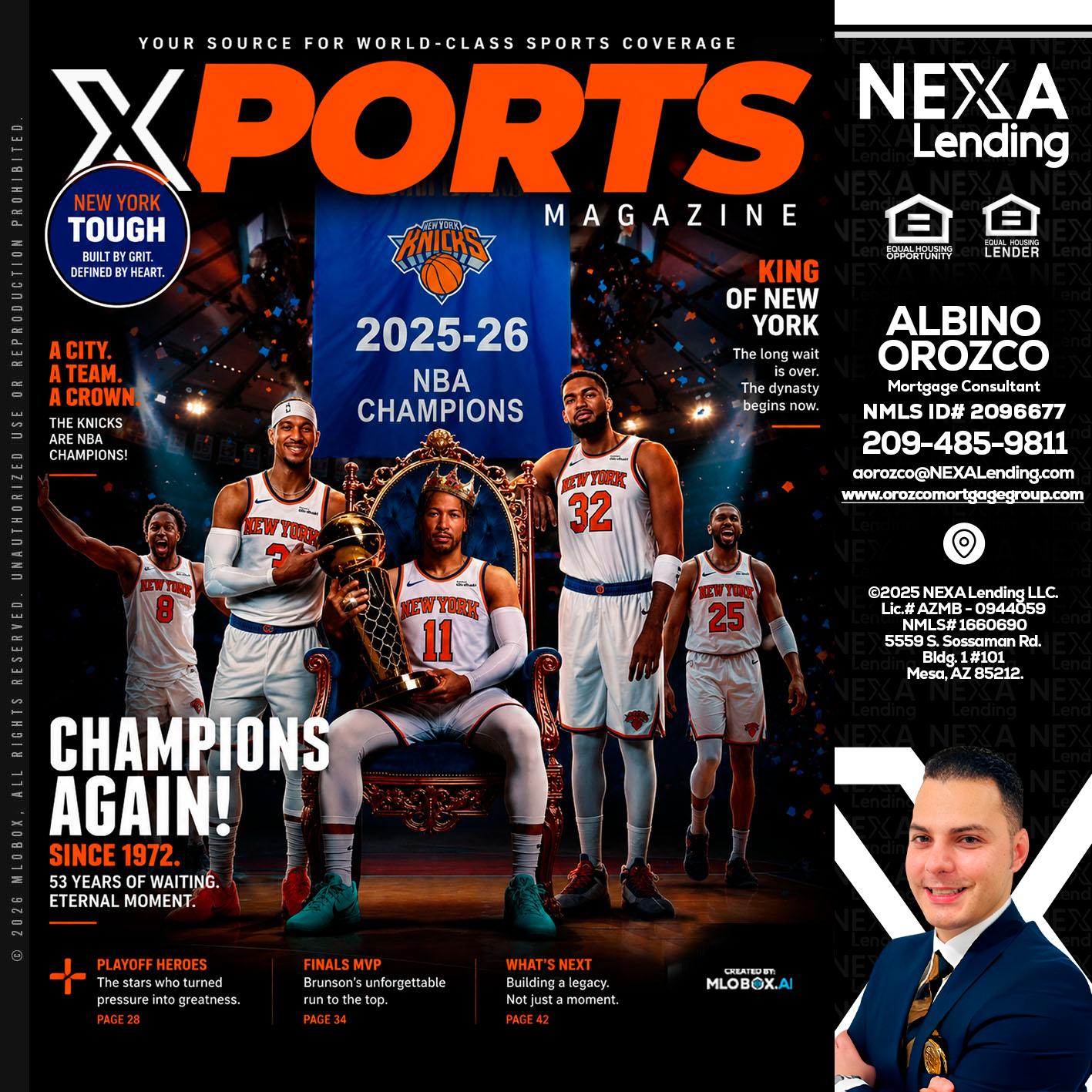 XPORTS MAGAZINE - Albino Orozco -Mortgage Consultant