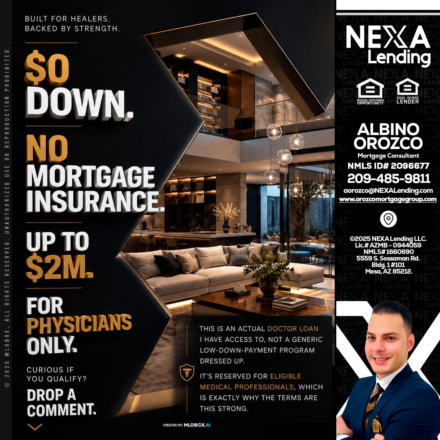 $0 DOWN - Albino Orozco -Mortgage Consultant