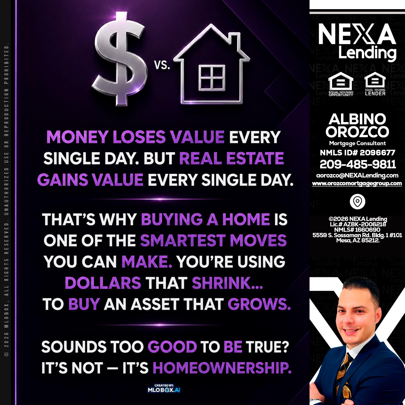 MONEY LOSES - Albino Orozco -Mortgage Consultant
