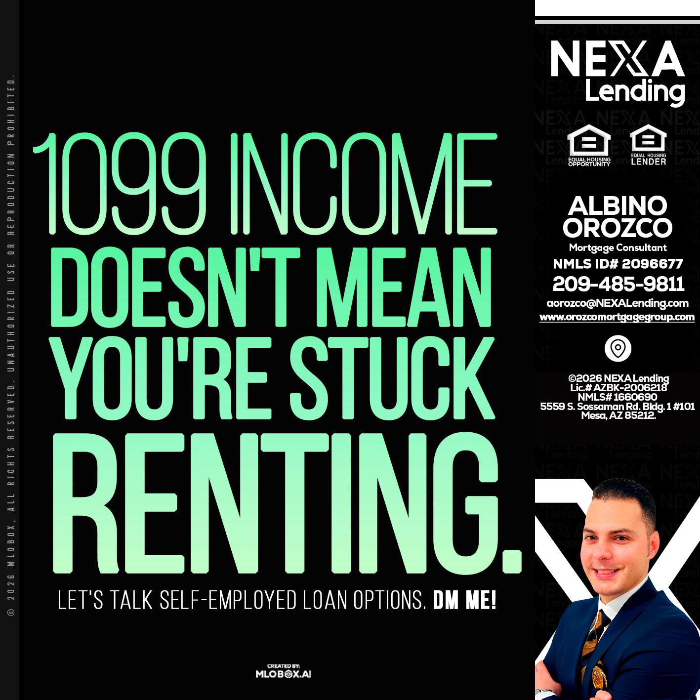 1099 income - Albino Orozco -Mortgage Consultant