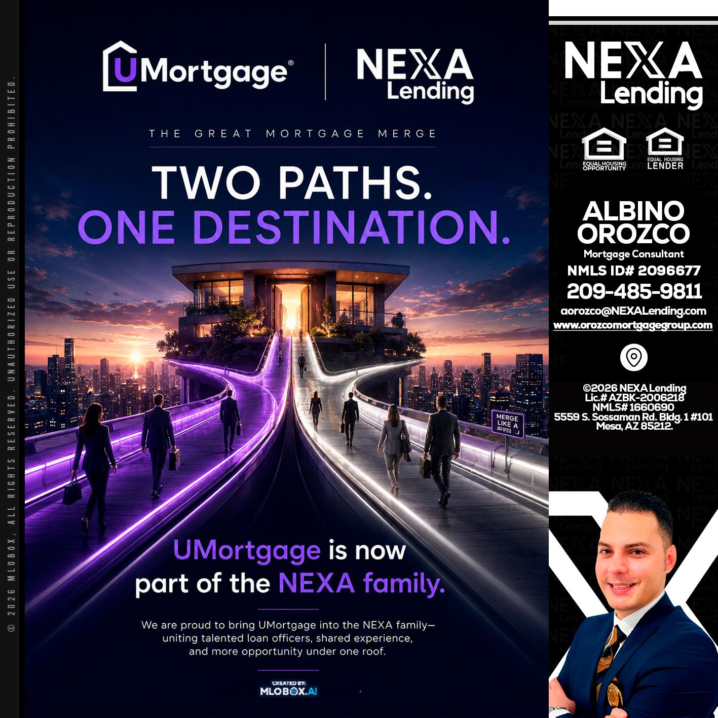 two path - Albino Orozco -Mortgage Consultant